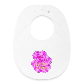 Barbe à papa Penser tourbillon - Bavoir bébé bio - blanc - Devant