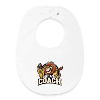 Knallharter Trainer Coach Löwe Football Geschenk - Baby Organic Lätzchen - Weiß - Vorne