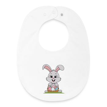 Lapin de Pâques - Bavoir bébé bio - blanc - Devant