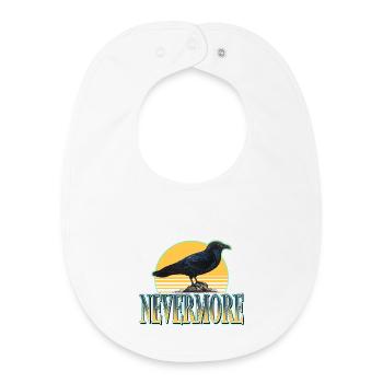 Nevermore – Corbeaux et esthétique gothique - Bavoir bébé bio - blanc - Devant