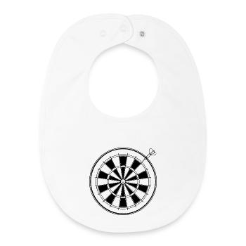Dart Zeichnung - Baby Organic Lätzchen - Weiß - Vorne