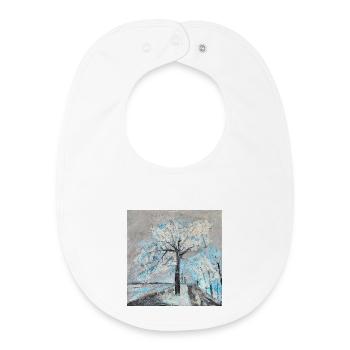 winter - Baby Organic Bib - white - Front