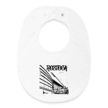Rostock Stadium View - Baby Organic Bib - white - Front