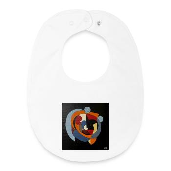 Artistic interaction in the play of colours - Baby Organic Bib - white - Front