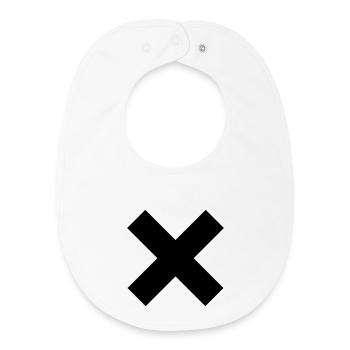 Cross - Baby Organic Bib - white - Front