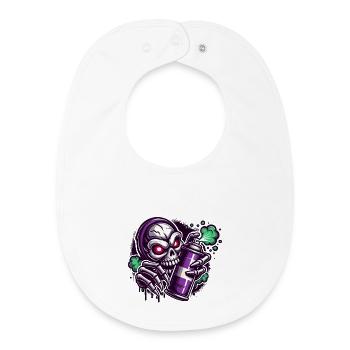 Totenkopf Sprayer - Baby Organic Lätzchen - Weiß - Vorne
