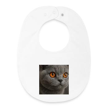 Detailed cat eye design - Baby Organic Bib - white - Front