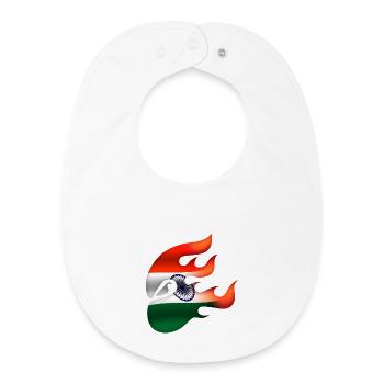 Drapeau de l’Inde - Inde - Ninja - Bavoir bébé bio - blanc - Devant