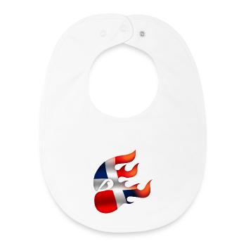 Drapeau de la République dominicaine - Bavoir bébé bio - blanc - Devant