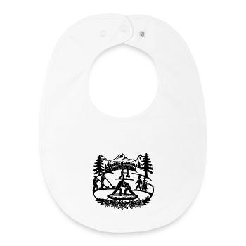 Schwingfest_1_black - Baby Organic Bib - white - Front