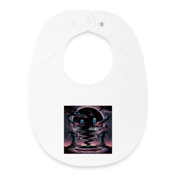 Cosmic Abyssal Horror Illustration - Baby Organic Bib - white - Front