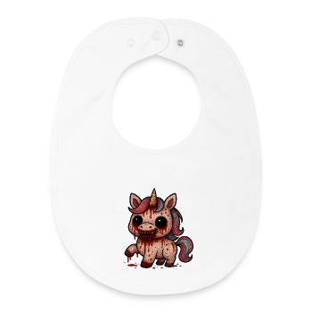Bloody Horror Unicorn - Baby Organic Bib - white - Front