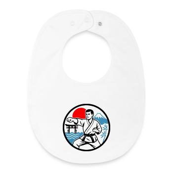 Karate Nature - Baby Organic Bib - white - Front
