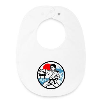 Karate and Nature - Baby Organic Bib - white - Front