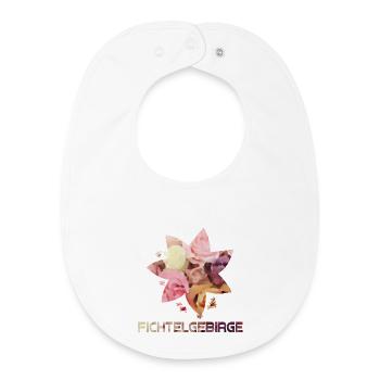 Watercolors Fichtelgebirge Siebenstern Pastel - Baby Organic Bib - white - Front