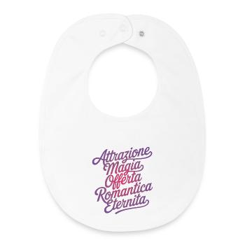 Romantic Design with Magic Effect - Baby Organic Bib - white - Front