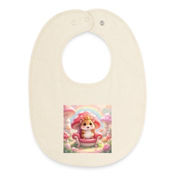 Royal Hamster - Baby Organic Bib - soft Ecru - Front