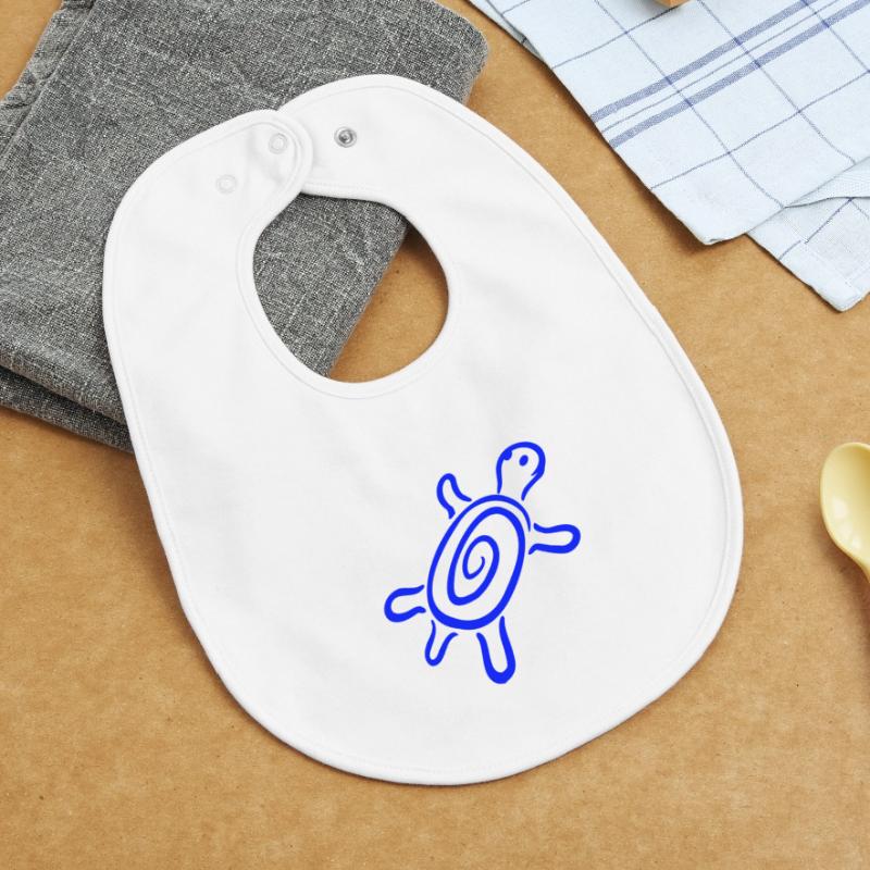 turtle spiral turtle shell pattern cute Baby Organic Bib