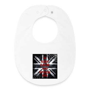 Keep Calm Spook Red - Baby Organic Bib - white - Front