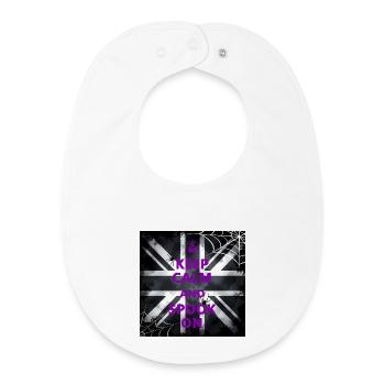 Keep Calm Spook Purple - Baby Organic Bib - white - Front