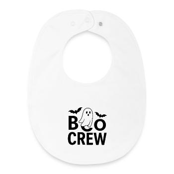 Halloween design with ghost and bats - Baby Organic Bib - white - Front