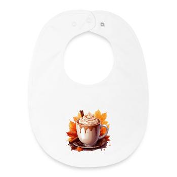 Herbstlicher Kakao - Baby Organic Lätzchen - Weiß - Vorne