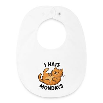 Charming cat drawing with sarcastic saying - Baby Organic Bib - white - Front