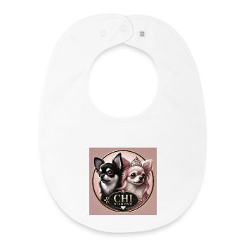 Chihuahua Damen T-Shirt mit Tiara-Design - Baby Organic Lätzchen - Weiß - Vorne