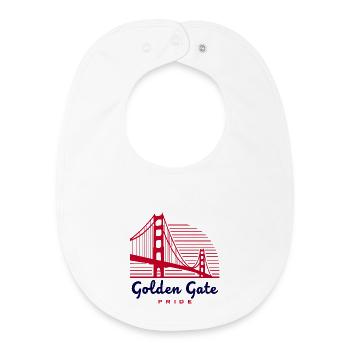 Pont du Golden Gate de San Francisco - Bavoir bébé bio - blanc - Devant