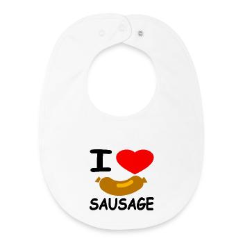 Bratwurst - Baby Organic Lätzchen - Weiß - Vorne
