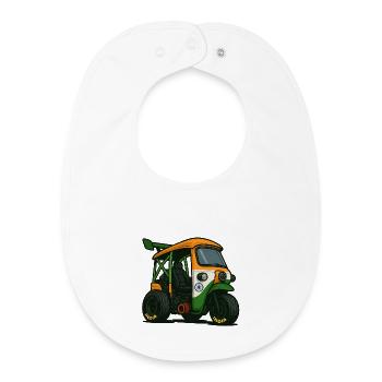 India Tuk-Tuk – Street Race Edition - Baby Organic Bib - white - Front