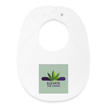 Elevate The Green Feuille de Cannabis - Bavoir bébé bio - blanc - Devant