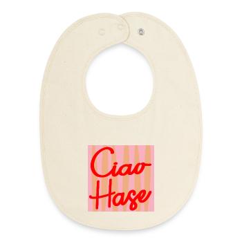 CIAO BUNNY SELF-WORTH - Baby Organic Bib - soft Ecru - Front