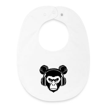 Monkey Head Board Crew Rhythm Skatepark Urban Shirt - Baby Organic Bib - white - Front