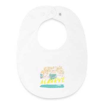 Klippen Algarve Illustration Portugal - Baby Organic Lätzchen - Weiß - Vorne