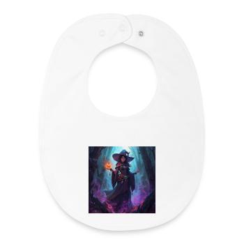 Enchanted Cave Witch - Baby Organic Bib - white - Front