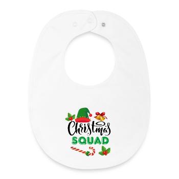 Équipe de Noël, Épouser Noël - Bavoir bébé bio - blanc - Devant