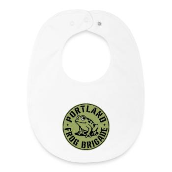 Portland Resistance Frog - USA Portland Protests - Baby Organic Lätzchen - Weiß - Vorne
