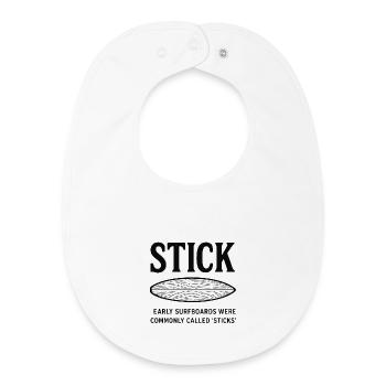 Frühe Surfboards Sticks - Baby Organic Lätzchen - Weiß - Vorne
