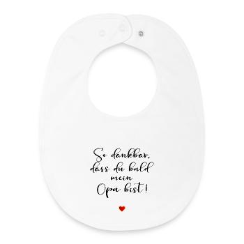 ANNONCE DE LA GROSSESSE DE GRAND-PÈRE - Bavoir bébé bio - blanc - Devant