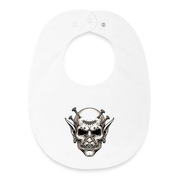 Démon effrayant Halloween Monstre Horreur Créature - Bavoir bébé bio - blanc - Devant