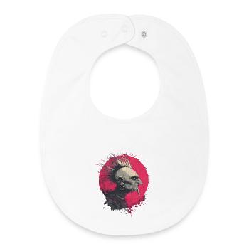 Old Punk – La rébellion n’a pas d’âge - Bavoir bébé bio - blanc - Devant