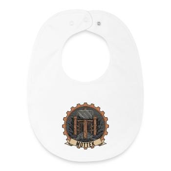 Mottek Mining Tunnel Logo - Baby Organic Bib - white - Front