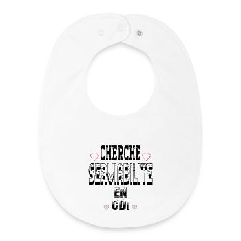 Cherche Serviabilité en CDI - Bavoir bébé bio - blanc - Devant