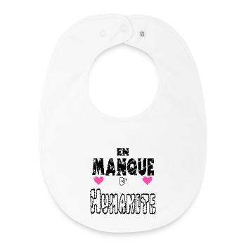 Lacking humanity - Baby Organic Bib - white - Front