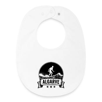 Algarve Surfer Surfing Surfing in Portugal - Baby Organic Bib - white - Front