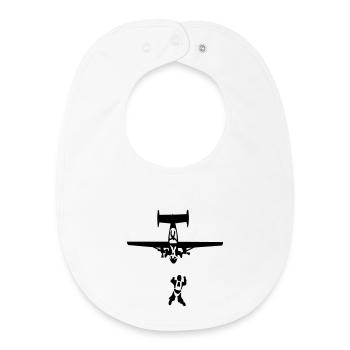 skydiving - Baby Organic Bib - white - Front