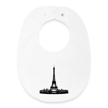 Tour Eiffel française attirante dans le Paris typique - Bavoir bébé bio - blanc - Devant
