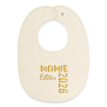 Mamie 2026 Édition - Annonce de la Grossesse - Bavoir bébé bio - écru doux - Devant