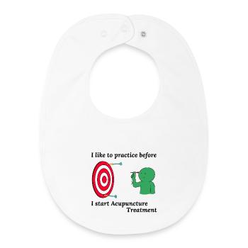 Praticien agréé en MTC Expert Compétent - Bavoir bébé bio - blanc - Devant